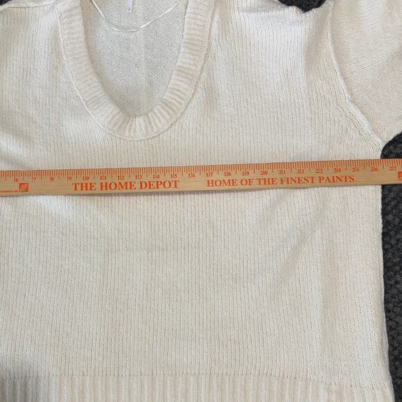 Free People Brookside Oversized Tunic Sweater Small Ivory Soft Stretch Comfy NWT - Picture 5 of 9